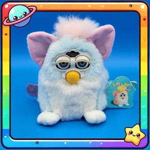 Furby 1999 Baby Blue working Vintage 1990s English speaking  toy