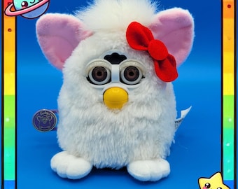 Furby Babies in Box, Curly Furby, Sheep Furby White Wooley Furby