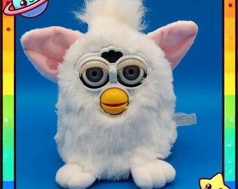 ファービーバディーズ スノウレパード 茶目 Vintage Furby 1998 Snow Leopard model 70-800 green eyes RARE
