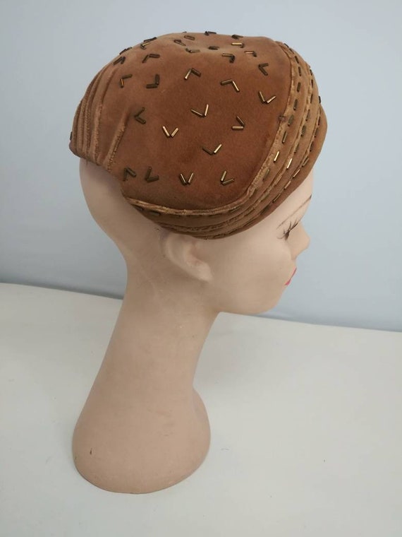 Vintage 1950's Beatrice asymmetric hat / fifties … - image 5