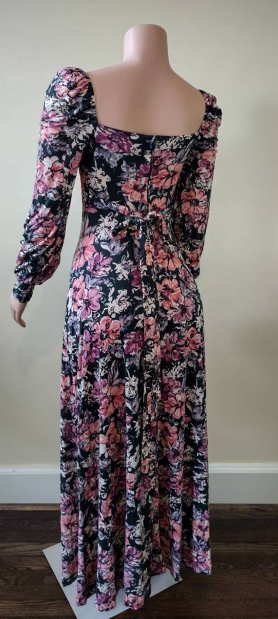 Vintage 1970's Jody T floral maxi / seventies boh… - image 9