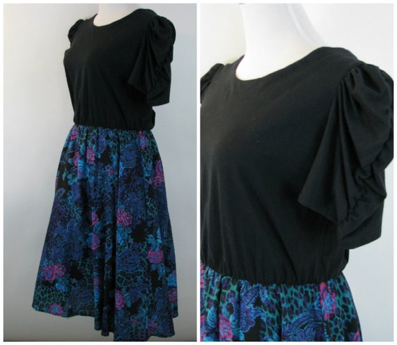 Vintage 80’s does 50’s party dress with full flor… - image 2