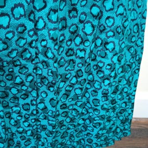 Vintage Adrianna Papell Silk Cheetah Print Green Black Skirt Suit Size 12 image 6
