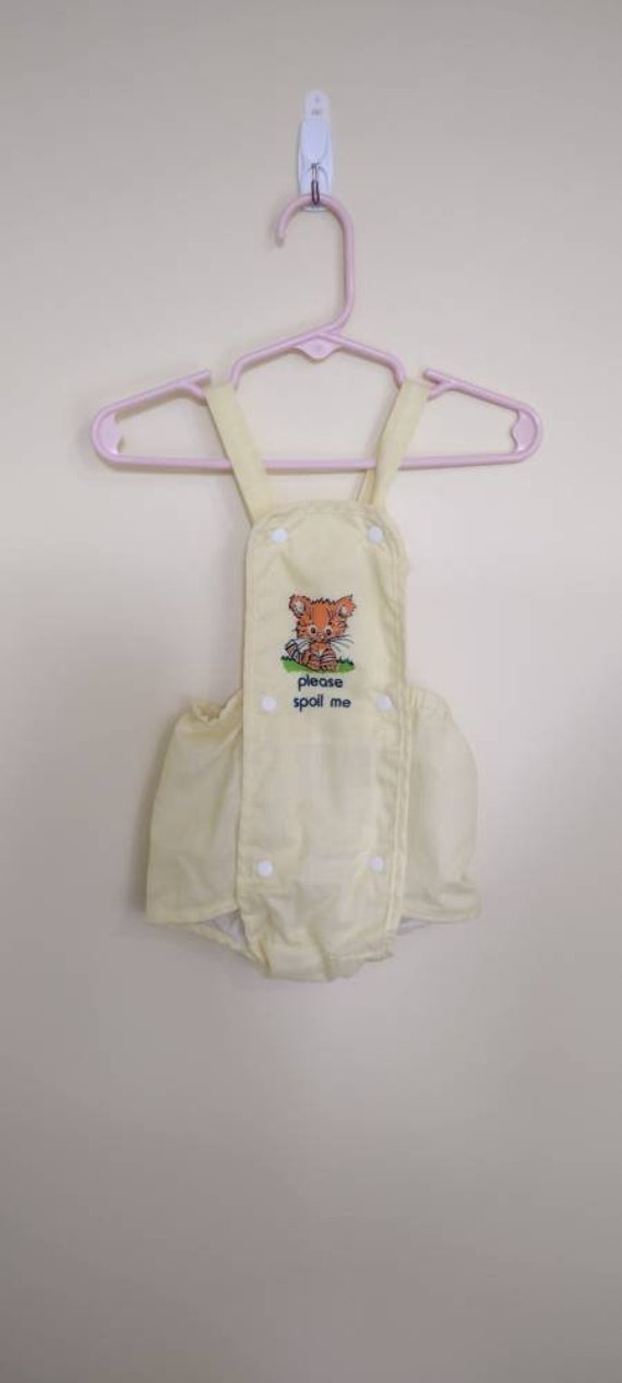 Vintage 1980's Lily Kids yellow baby tiger / plea… - image 2