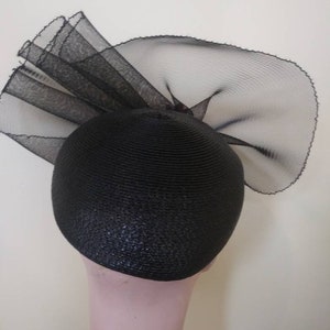 Vintage 1950's Elizabeth Hawkins hat / fifties fascinator straw hat image 4