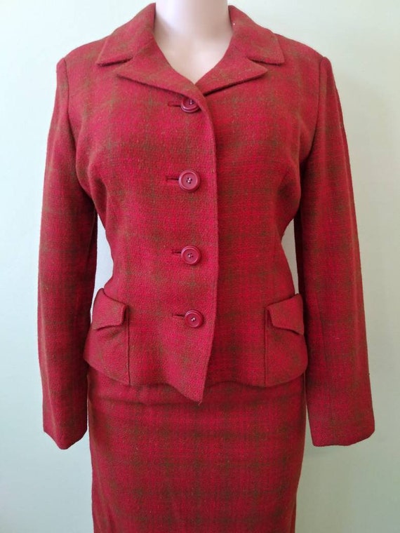 Vintage 1950's Mario Forte plaid suit / fifties S… - image 7