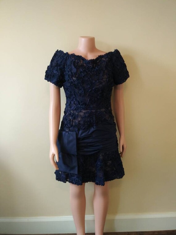 Vintage 1980's Sedasi Boutique ribbon dress with … - image 7