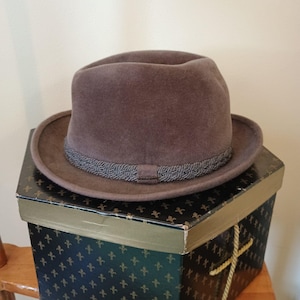 Vintage Men&#39;s Stetson Gray Fedora Hat 7 3/4