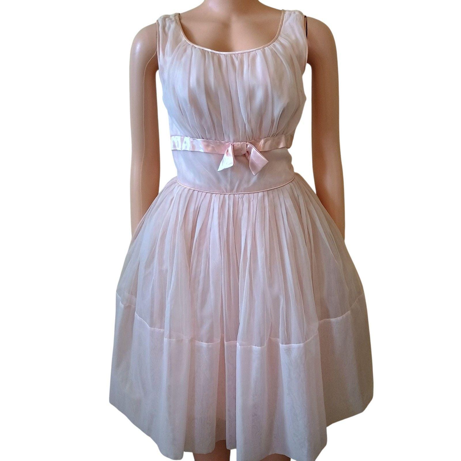 sachin and babi light blue dress 1950s Sheer Overlay Floral Party Dress main image 1