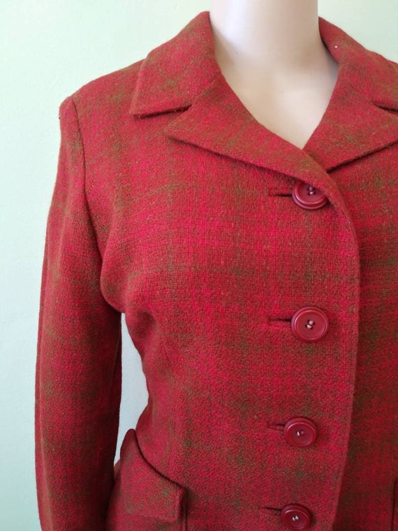 Vintage 1950's Mario Forte plaid suit / fifties S… - image 6