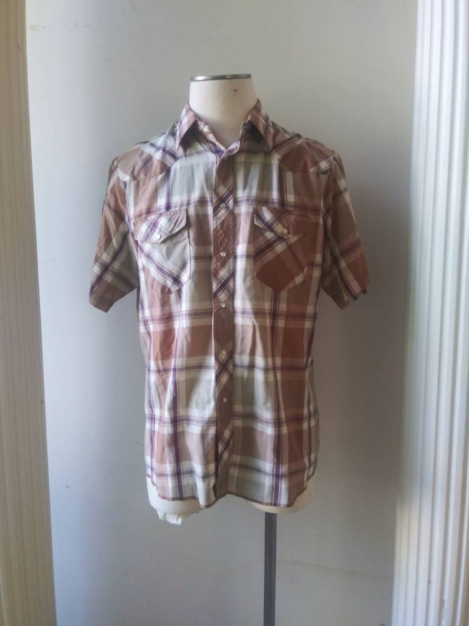 Vintage Men's Wrangler Western 1970's Button up / - Etsy