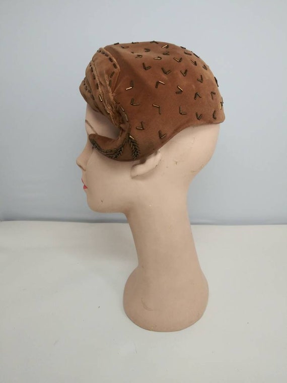 Vintage 1950's Beatrice asymmetric hat / fifties … - image 3