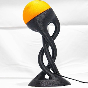 Alien Lamp - Triple Helix Sculptural Table Lamp – 3D Printed Design – Modern Ambient Light