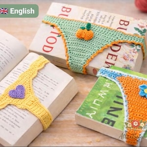 English | Crochet Bookmark Pattern PDF | Funny Thong Bookmark | Instant Download | Gag Gift for Book Lovers