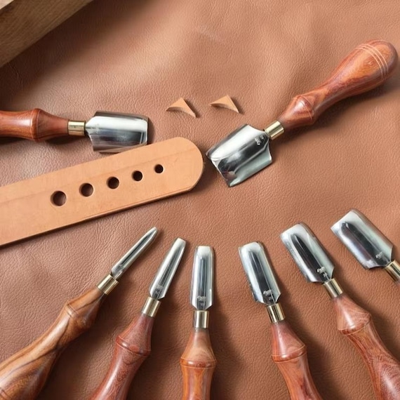 Leather Corner Rounder Tool, Steel Blade Wooden Handle, DIY Craft Cutter