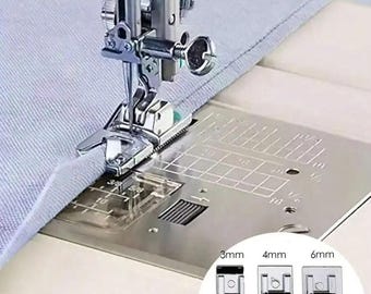 3Pcs Rolled Hem Presser Foot Set | 3mm 4mm 6mm Narrow Hem Feet | Low Shank Sewing Machine Foot for DIY Sewing & Garment Making
