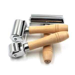 Wooden Handle Leather Edge Roller Tool Solid Leather Craft Roller 25mm 60mm 100mm Edge Press Tool for DIY Leatherworking