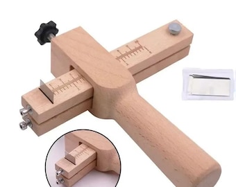 Adjustable Leather Strap Cutter with 5 Blades – Precision Belt Strip Cutting Tool for Leathercraft