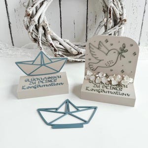 STL 3D print file for paper boat stand, dove, church, youth dedication stand for flowers, confirmation, communion, baptism. 3D print file