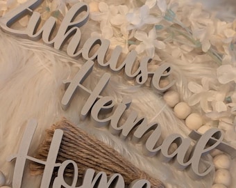 STL 3D print file for displaying lettering for the entrance area "Home" 3D print file
