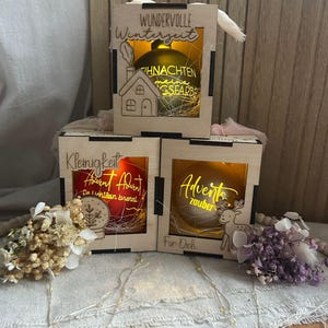 3mm Kugelbox für 6cm Kugeln SVG Datei Verpackung für Christbaumkugeln 9 Designs inkl. Anhänger Laserdatei Weihnachten Weihnachtskugel Skandi