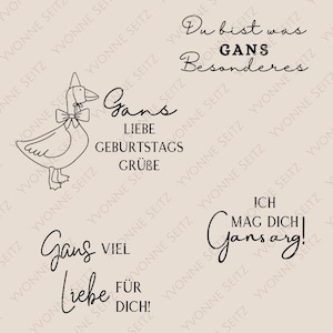 Cumpleaños GANSO buena suerte gansos SVG archivo láser grabado novia amigos amistad archivo láser archivo trazador