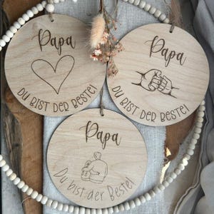 Archivo SVG para láser Discos de madera Papá Abuelo Día del padre Abuelo Idea de regalo para padre Archivo SVG para hombres 6 diseños