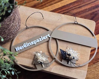 STL 3D print file for 2 wreaths: "Come in!" wreath and blank for rub-ons with house design. 3D print file