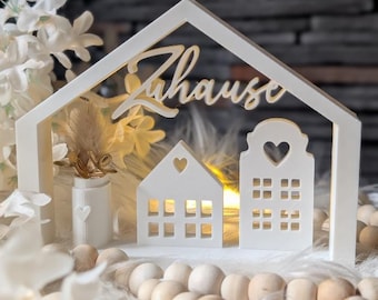 STL 3D print file: House with vase and small houses. (House love 3D print file)
