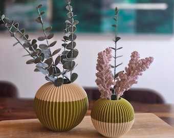 Archivo de impresión 3D 3mf para jarrón Bambustudio, florero para flores secas, redondo, con ranuras rectas.