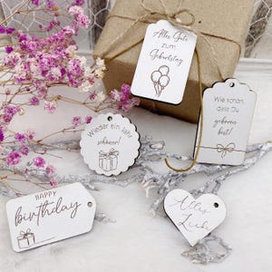 SVG Laserdatei Geburtstag Geschenkanhänger Anhänger für Geschenke Geschenkidee SVG Datei