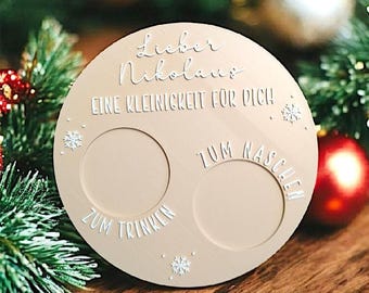 STL 3D print file Santa Claus plate Santa Claus plate decoration Christmas decoration 3D file 3D print template Christmas Winter Advent Holy Night