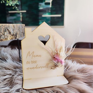 SVG Laserdatei Haus zum Aufstellen mit Löchern für Blumen für 3mm Holz Geschenkidee SVG Datei