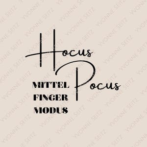Archivo láser SVG para grabado Hocus Pocus Modo de dedo medio Archivo láser Archivo de trazador