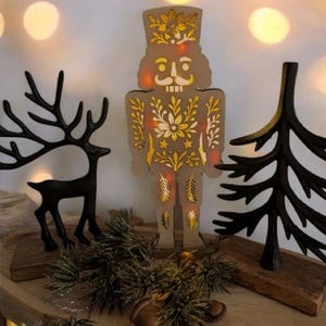 SVG Laser File Nutcracker Light Nutcracker for Transparent Paper Fairy Lights Light File Light File Laser File SVG File Russian Scandi