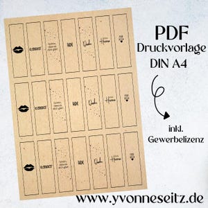 PRINT Print template PDF banderole for Schoko Küsschen Chocolate banderole Pralines A4 Printable PDF file for printing yourself
