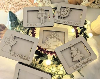 12 designs laser file packaging for gift cards vouchers money Christmas Santa Claus Christ Child money gift wish voucher SVG file