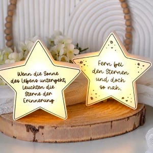 STL 3D print file for mourning star, 2 designs for personalization, solar light or string lights, 3D file for standing or sticking, 6/8/10 mm rods
