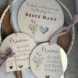 Fichier laser SVG disques en bois ensemble de 4 fleurs meilleure maman fête des mères amour maternel fichier SVG