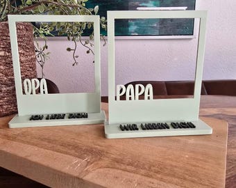 STL 3D print file Polaroid picture frame Father's Day Dad Grandpa gift idea Men 3D file