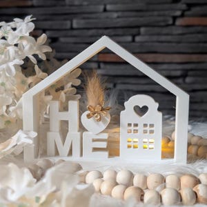 STL 3D printing file house home with heart to fill cottage cottage love 3D printing file