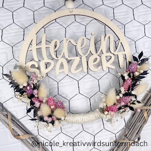 Arquivo SVG Laser Wreath Entre para amarrar para flores secas ideia de presente arquivo SVG
