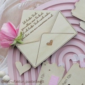 SVG Laserdatei Gutscheinverpackung Briefumschlag Valentinstag Muttertag Geburtstag Liebe Geschenkidee SVG Datei