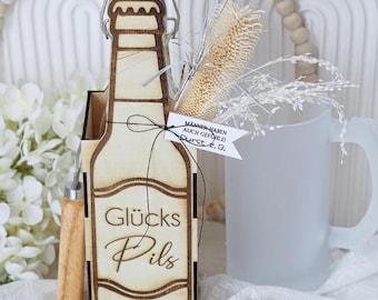 SVG laser file 3 mm & 4 mm gift box for beer beer bottle bottle box gift idea men beer SVG file