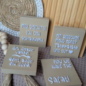 STL 3D Druck Datei 4er Set Aufsteller Schild Statements Lustig Büro Sarkasmus Witzig Quotes Humor 3D-Druck Datei