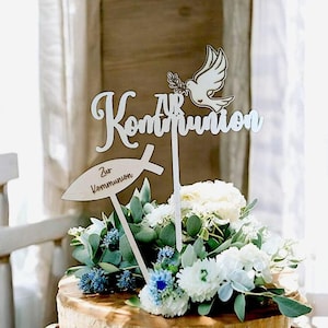 Fichier laser SVG Caketopper Gâteau de communion Topper Plante Pick Fichier SVG