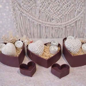 STL 3D Druck Datei 12 Designs Herzschalen Herzteller Box Herz zum füllen Geschenkidee skalierbar 3D-DruckDatei Mama Oma Muttertag Geburtstag