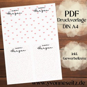 AFDRUKKEN AFDRUKSJABLOON PDF Verpakking Little Things Cadeaubon 2 Ontwerpen van Harten Roze Afdrukbaar om af te drukken