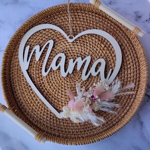 Plik laserowy SVG, wianek z sercem, mama, prezent na Dzień Matki dla mamy, pomysł na prezent, plik SVG