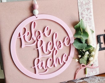 STL 3D print file wreath Live Love Laugh Pendant Gift idea Door wreath Decoration Hallway Entrance area 3D print file
